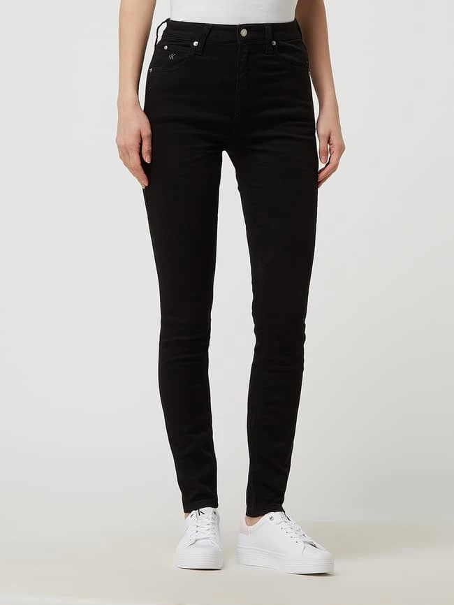 Calvin Klein Jeans Skinny Fit High Rise Jeans Mit Stretch-Anteil - Schwarz 6 Calvin Klein Jeans Skinny Fit High Rise Jeans Mit Stretch-Anteil - Schwarz – Bild 4