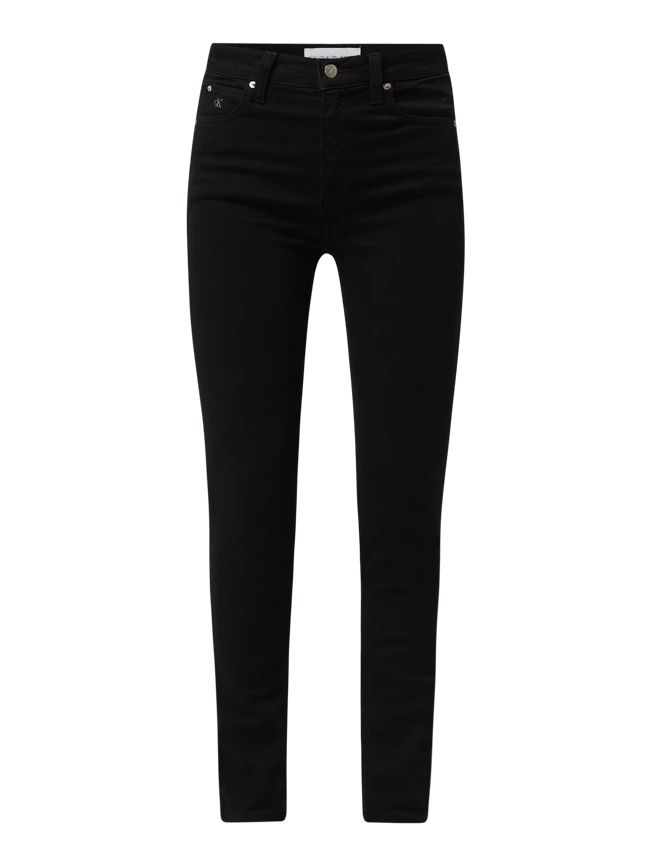 Calvin Klein Jeans Skinny Fit High Rise Jeans Mit Stretch-Anteil - Schwarz 4 Calvin Klein Jeans Skinny Fit High Rise Jeans Mit Stretch-Anteil - Schwarz – Bild 2