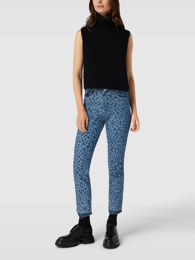 Guess Straight Fit Jeans Mit Allover-Muster - Bleu 3 Guess Straight Fit Jeans Mit Allover-Muster - Bleu
