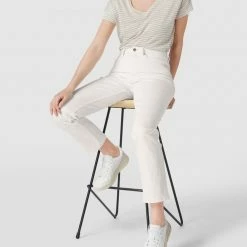 Tommy Hilfiger Straight Fit Jeans Mit Label-Patch - Offwhite