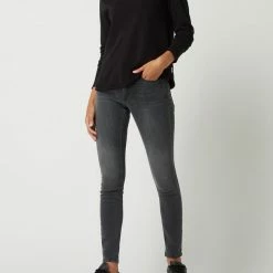 Replay Skinny Fit High Waist Jeans Mit Stretch-Anteil Modell 'Luzien' - Anthrazit
