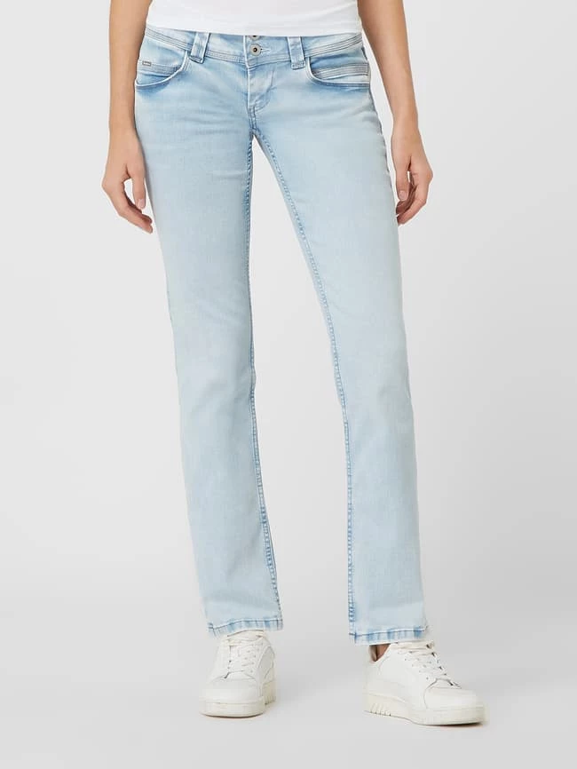 Pepe Jeans Straight Fit Low Waist Mit Stretch-Anteil Modell 'Venus' - Hellblau 6 Pepe Jeans Straight Fit Low Waist Mit Stretch-Anteil Modell 'Venus' - Hellblau – Bild 4