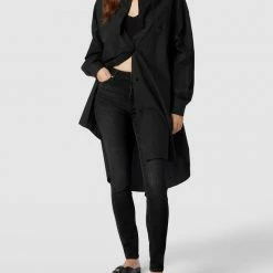 Karl Lagerfeld Skinny Fit Jeans Mit Label-Print - Dunkelgrau