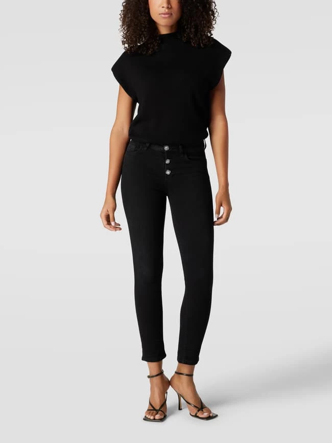 Liu Jo White Jeans Mit Label-Patch Modell 'Monroe' - Schwarz 3 Liu Jo White Jeans Mit Label-Patch Modell 'Monroe' - Schwarz