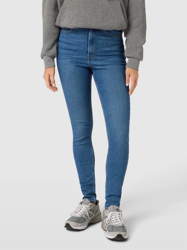 Pieces Skinny Fit High Waist Jeans Mit Kontrastnähten - Jeans Meliert 6 Pieces Skinny Fit High Waist Jeans Mit Kontrastnähten - Jeans Meliert – Bild 4