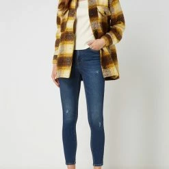 Only Skinny Fit Jeans Mit Stretch-Anteil Modell 'Mila' - Dunkelblau