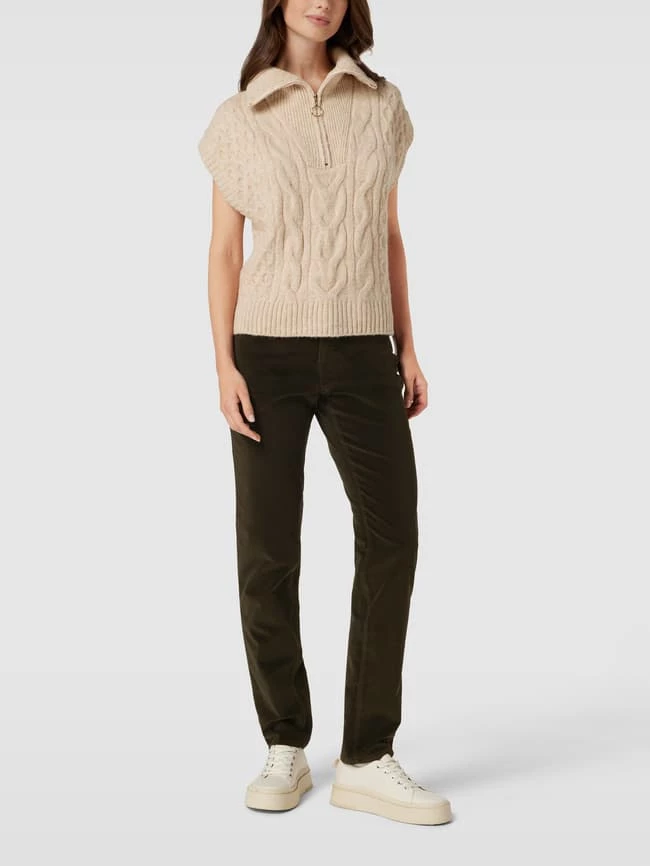 Brax Slim Fit Jeans In Samt-Optik Modell 'Mary' - Dunkelgrün 3 Brax Slim Fit Jeans In Samt-Optik Modell 'Mary' - Dunkelgrün