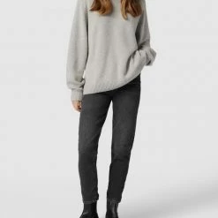 Gina Tricot Jeans Mit Label-Patch Modell 'Comfi' - Dunkelgrau