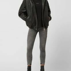 YOUNG POETS SOCIETY Skinny Fit Jeans Mit Stretch-Anteil Modell 'Ania' - Dunkelgrau