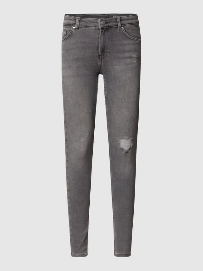 REVIEW Skinny Fit Jeans Mit Destroyed-Effekten - Mittelgrau 4 REVIEW Skinny Fit Jeans Mit Destroyed-Effekten - Mittelgrau – Bild 2