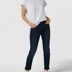 Edc By Esprit Slim Fit Medium Rise Jeans Mit Stretch-Anteil - Dunkelblau