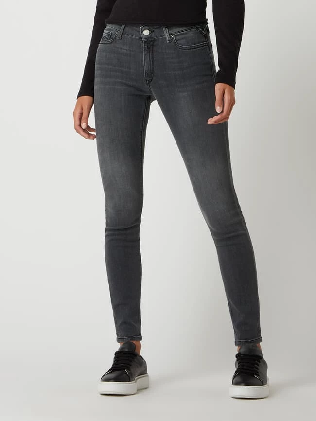 Replay Skinny Fit High Waist Jeans Mit Stretch-Anteil Modell 'Luzien' - Anthrazit 6 Replay Skinny Fit High Waist Jeans Mit Stretch-Anteil Modell 'Luzien' - Anthrazit – Bild 4