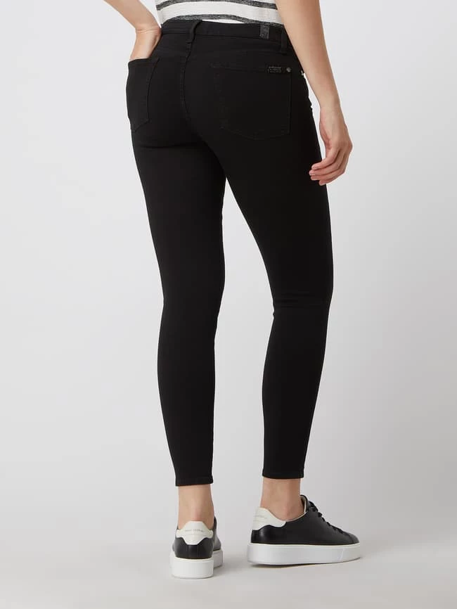 7 For All Mankind Cropped Super Skinny Fit Jeans Mit Stretch-Anteil - Schwarz 7 7 For All Mankind Cropped Super Skinny Fit Jeans Mit Stretch-Anteil - Schwarz – Bild 5