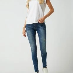 Garcia Super Slim Fit Jeans Mit Stretch-Anteil Modell 'Rachelle' - Blau