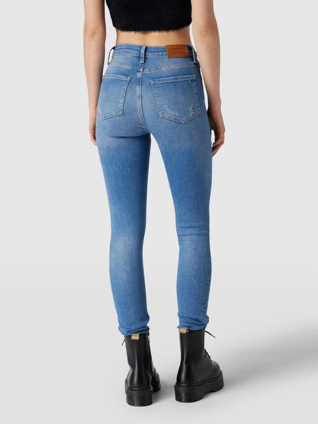 Tommy Hilfiger Skinny Fit Jeans Im Used-Look Modell 'HARLEM' - Bleu 7 Tommy Hilfiger Skinny Fit Jeans Im Used-Look Modell 'HARLEM' - Bleu – Bild 5