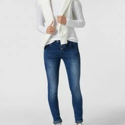 Blue Monkey Skinny Fit Jeans Mit Stretch-Anteil Modell 'Manie' - Blau