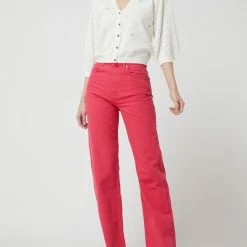 Gina Tricot Straight Fit Jeans Aus Baumwolle Modell 'Idun' - Pink