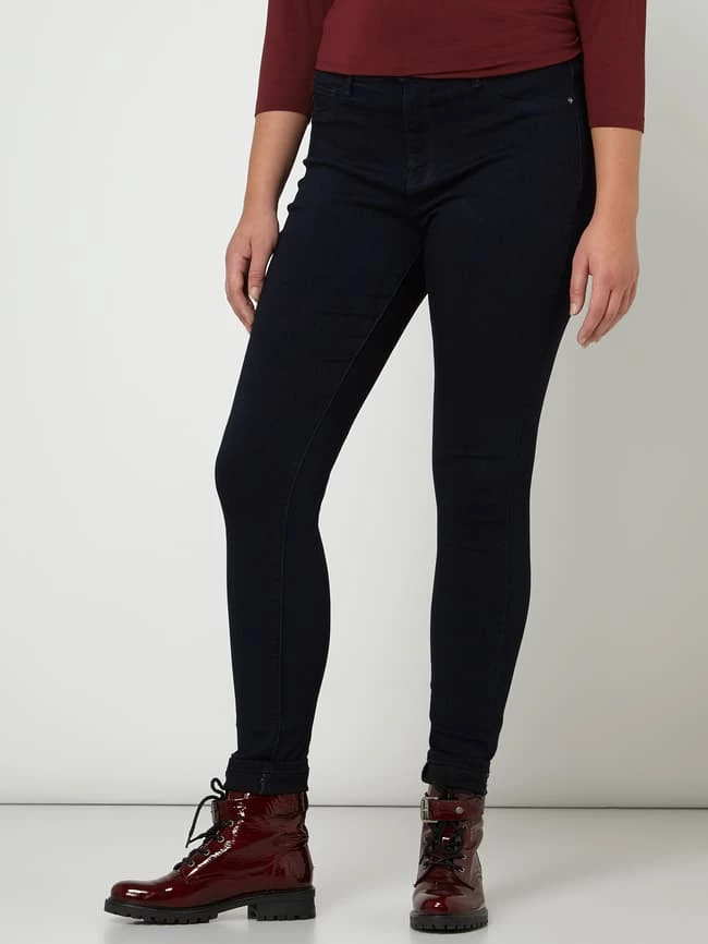 ONLY CARMAKOMA PLUS SIZE Skinny Fit High Waist Jeans Mit Stretch-Anteil - Dunkelblau 6 ONLY CARMAKOMA PLUS SIZE Skinny Fit High Waist Jeans Mit Stretch-Anteil - Dunkelblau – Bild 4