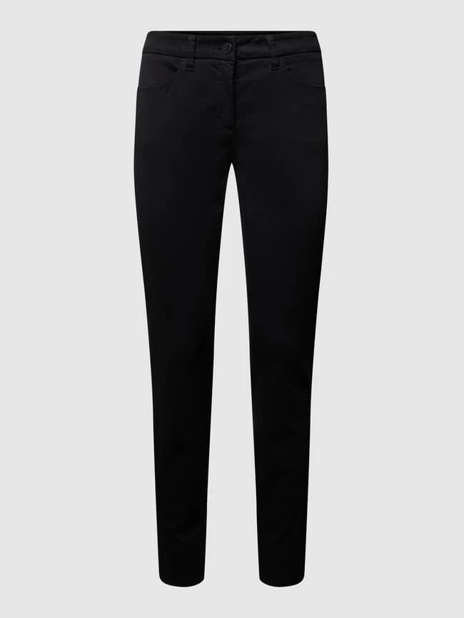 Luisa Cerano Skinny Fit Jeans Mit Umschlag - Schwarz 4 Luisa Cerano Skinny Fit Jeans Mit Umschlag - Schwarz – Bild 2