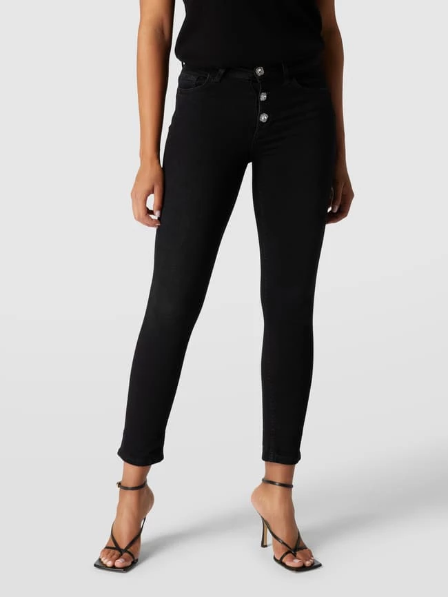 Liu Jo White Jeans Mit Label-Patch Modell 'Monroe' - Schwarz 6 Liu Jo White Jeans Mit Label-Patch Modell 'Monroe' - Schwarz – Bild 4