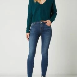 REVIEW Stone Washed Skinny Fit Jeans - Dunkelblau