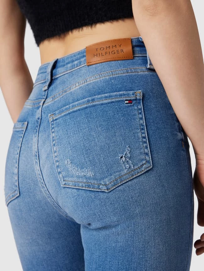Tommy Hilfiger Skinny Fit Jeans Im Used-Look Modell 'HARLEM' - Bleu 5 Tommy Hilfiger Skinny Fit Jeans Im Used-Look Modell 'HARLEM' - Bleu – Bild 3