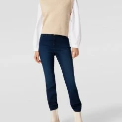 Brax Jeans Mit Label-Patch Modell 'Mary' - Dunkelblau