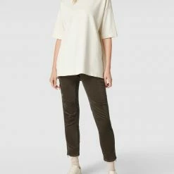 MAC Hose Mit Reißverschlusstasche Modell 'VELVET' - Olivgrün