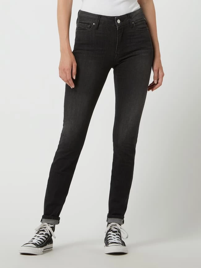 Replay Skinny Fit High Waist Jeans Mit Stretch-Anteil Modell 'Luzien' - Schwarz 6 Replay Skinny Fit High Waist Jeans Mit Stretch-Anteil Modell 'Luzien' - Schwarz – Bild 4