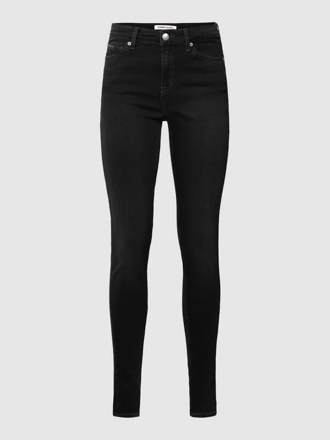 Tommy Jeans Skinny Fit Jeans Mit Label-Detail Modell 'NORA' - Schwarz 4 Tommy Jeans Skinny Fit Jeans Mit Label-Detail Modell 'NORA' - Schwarz – Bild 2