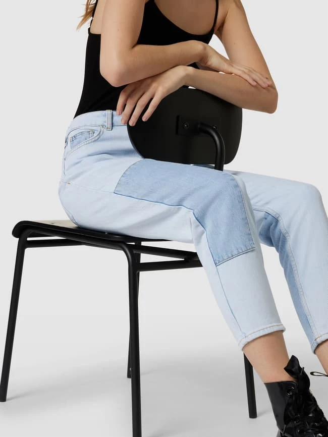 REVIEW Slim Fit Jeans Im Patchwork-Look - Bleu 5 REVIEW Slim Fit Jeans Im Patchwork-Look - Bleu – Bild 3