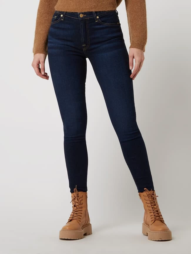 7 For All Mankind Skinny Fit Jeans Aus Baumwolle - Dunkelblau 6 7 For All Mankind Skinny Fit Jeans Aus Baumwolle - Dunkelblau – Bild 4
