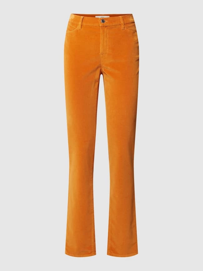 Brax Slim Fit Jeans In Samt-Optik Modell 'Mary' - Dunkelgelb 4 Brax Slim Fit Jeans In Samt-Optik Modell 'Mary' - Dunkelgelb – Bild 2