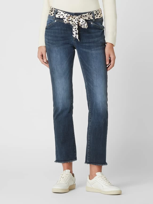 Blue Monkey Straight Fit Cropped Jeans Mit Stretch-Anteil Modell 'Sandy' - Dunkelblau 6 Blue Monkey Straight Fit Cropped Jeans Mit Stretch-Anteil Modell 'Sandy' - Dunkelblau – Bild 4