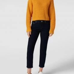 Cambio Jeans Mit Label-Detail Modell 'Piper' - Dunkelblau