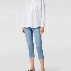 Mamalicious Relaxed Fit Umstands-Jeans Mit Ausgefransten Abschlüssen - Hellblau