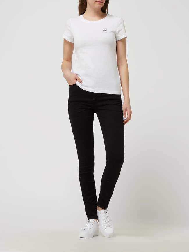 Calvin Klein Jeans Skinny Fit High Rise Jeans Mit Stretch-Anteil - Schwarz 3 Calvin Klein Jeans Skinny Fit High Rise Jeans Mit Stretch-Anteil - Schwarz