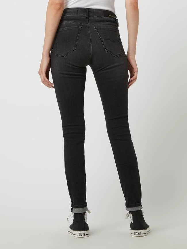 Replay Skinny Fit High Waist Jeans Mit Stretch-Anteil Modell 'Luzien' - Schwarz 7 Replay Skinny Fit High Waist Jeans Mit Stretch-Anteil Modell 'Luzien' - Schwarz – Bild 5