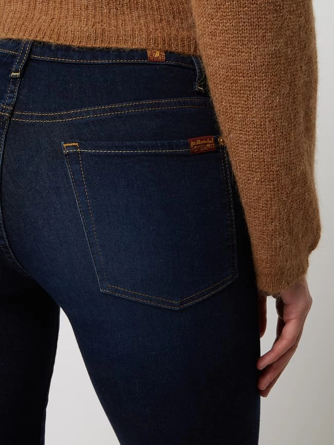 7 For All Mankind Skinny Fit Jeans Aus Baumwolle - Dunkelblau 5 7 For All Mankind Skinny Fit Jeans Aus Baumwolle - Dunkelblau – Bild 3