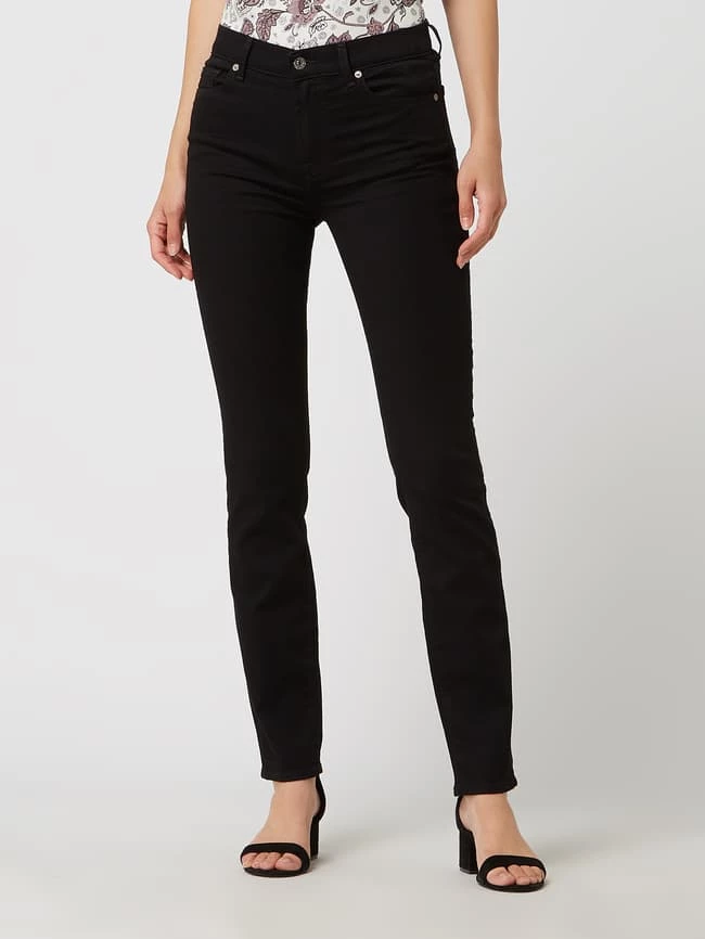 7 For All Mankind Jeans In Schmaler Passform Mit Stretch-Anteil Modell 'Roxanne' - Schwarz 6 7 For All Mankind Jeans In Schmaler Passform Mit Stretch-Anteil Modell 'Roxanne' - Schwarz – Bild 4