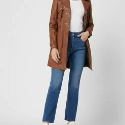 Replay Straight Fit High Rise Jeans Mit Stretch-Anteil Modell 'Mailke' - Bleu