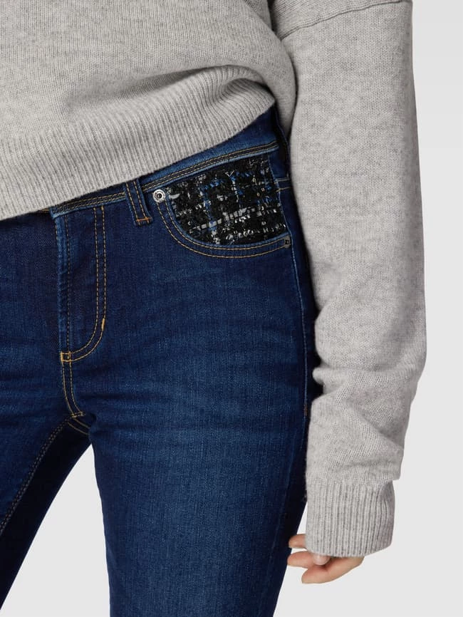 Cambio Slim Fit Jeans Mit Tweed-Detail Modell 'Piper' - Blau 5 Cambio Slim Fit Jeans Mit Tweed-Detail Modell 'Piper' - Blau – Bild 3