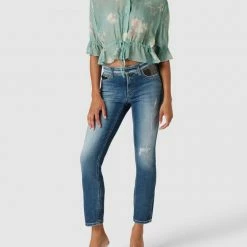 Cambio Jeans In 5-Pocket-Design Modell 'PARIS CROPPED' - Hellblau