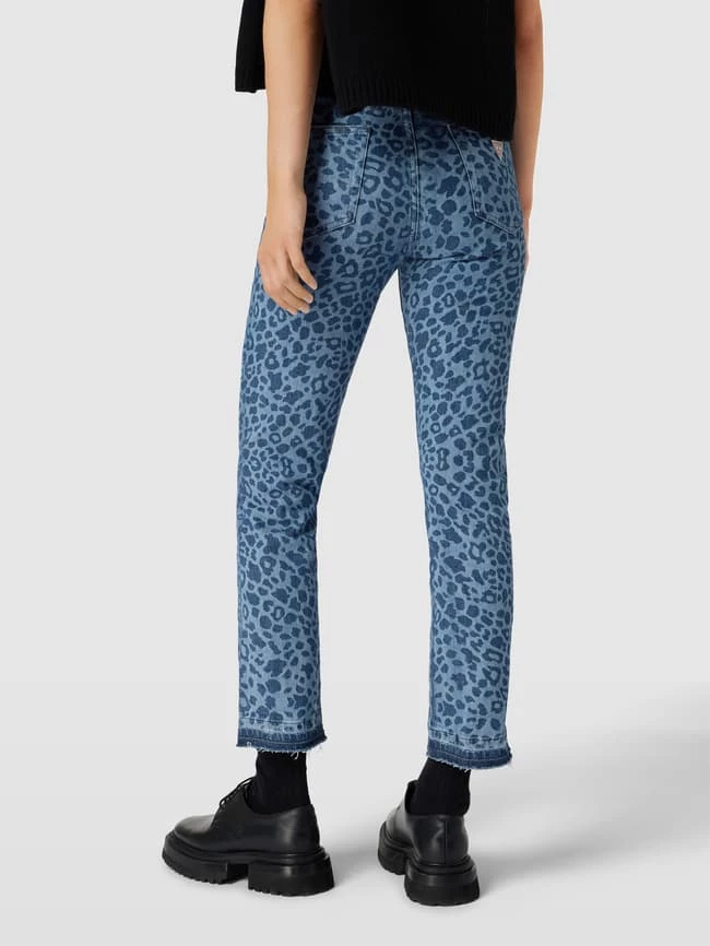 Guess Straight Fit Jeans Mit Allover-Muster - Bleu 7 Guess Straight Fit Jeans Mit Allover-Muster - Bleu – Bild 5