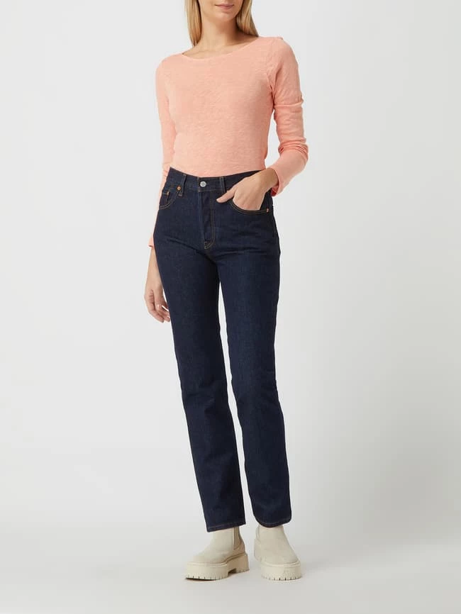 Levi's® 300 Straight Fit High Rise Jeans Aus Baumwolle Modell '501™' - Dunkelblau 3 Levi's® 300 Straight Fit High Rise Jeans Aus Baumwolle Modell '501™' - Dunkelblau