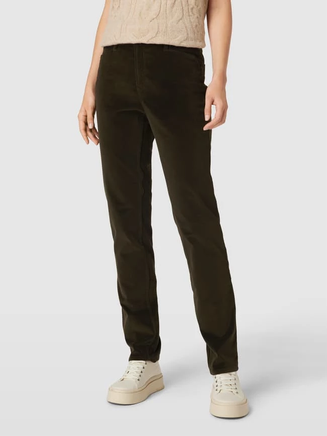 Brax Slim Fit Jeans In Samt-Optik Modell 'Mary' - Dunkelgrün 6 Brax Slim Fit Jeans In Samt-Optik Modell 'Mary' - Dunkelgrün – Bild 4