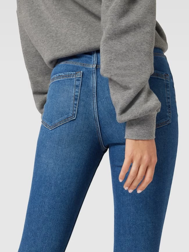 Pieces Skinny Fit High Waist Jeans Mit Kontrastnähten - Jeans Meliert 5 Pieces Skinny Fit High Waist Jeans Mit Kontrastnähten - Jeans Meliert – Bild 3