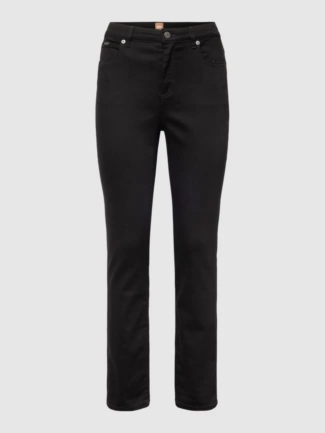 BOSS Casualwear Slim Fit Jeans Mit Label-Detail Modell 'CROP' - Schwarz 4 BOSS Casualwear Slim Fit Jeans Mit Label-Detail Modell 'CROP' - Schwarz – Bild 2