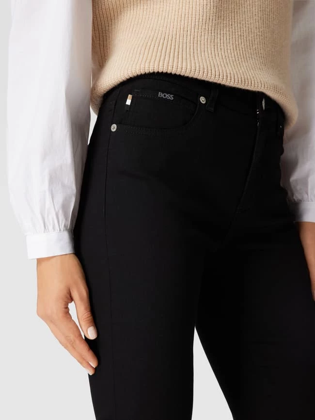 BOSS Casualwear Slim Fit Jeans Mit Label-Detail Modell 'CROP' - Schwarz 5 BOSS Casualwear Slim Fit Jeans Mit Label-Detail Modell 'CROP' - Schwarz – Bild 3