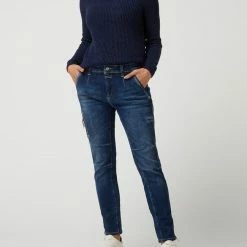 MAC Relaxed Slim Fit Jeans Mit Lyocell-Anteil Modell 'Rich' - Blau